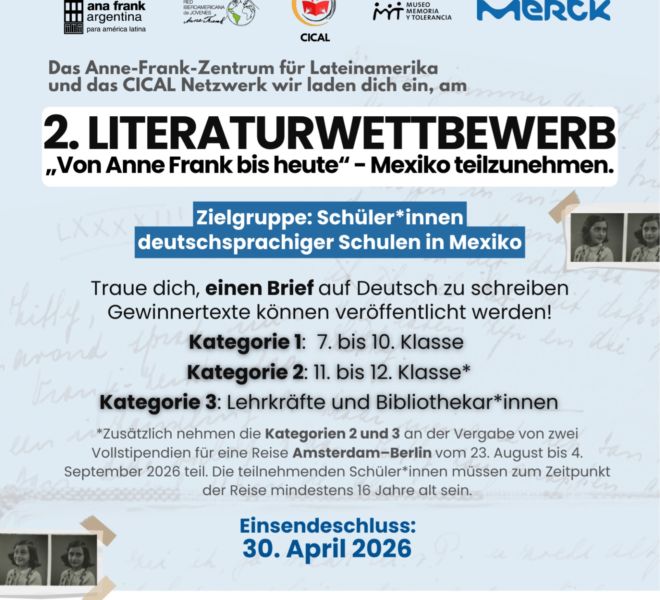 2er Literaturwettbewerb Briefe an Ana Frank