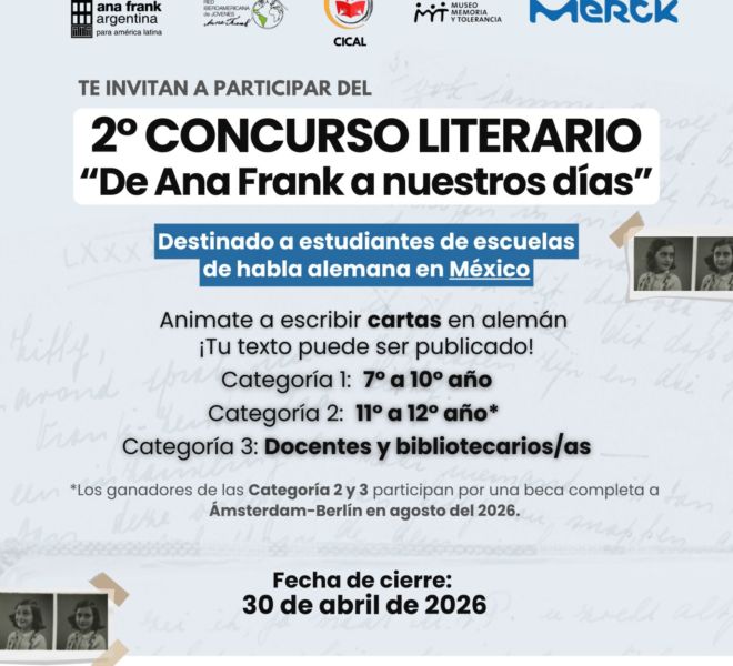 2o Concurso Literario Cartas a Ana Frank